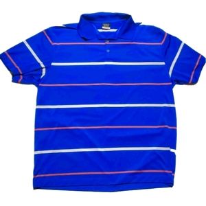 Nike Dri-Fit Polo (XXL) Blue/Infrared/White